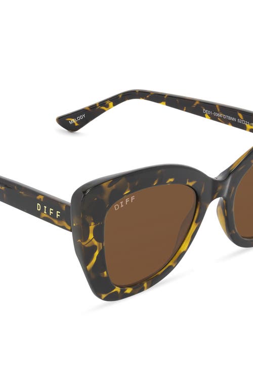 Diff 52mm Melody Sunglasses In Dark Tort/brown Solid Lens