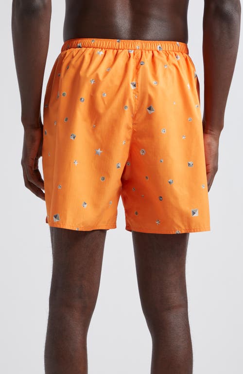 ACNE STUDIOS ACNE STUDIOS WALTER STUD PRINT SWIM TRUNKS 