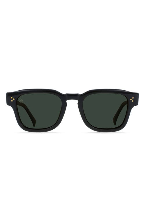 RAEN Rece Polarized Square Sunglasses in Recycled Black/Green Polar at Nordstrom