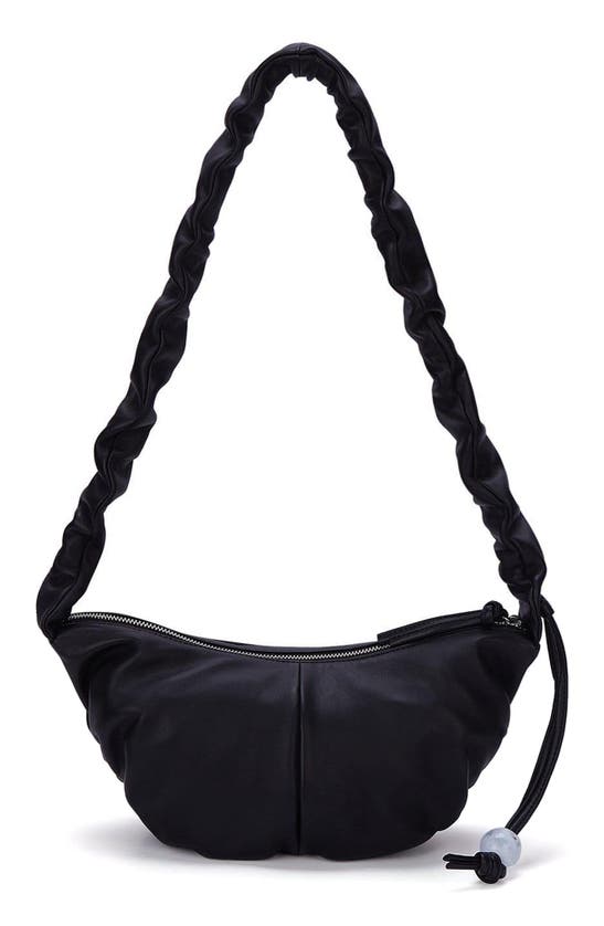 Oryany Kech Ruched Leather Sling Bag In Black