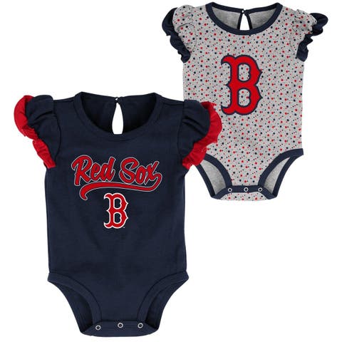 Newborn & Infant Navy/Red New England Patriots Too Much Love Two-Piece  Bodysuit Set