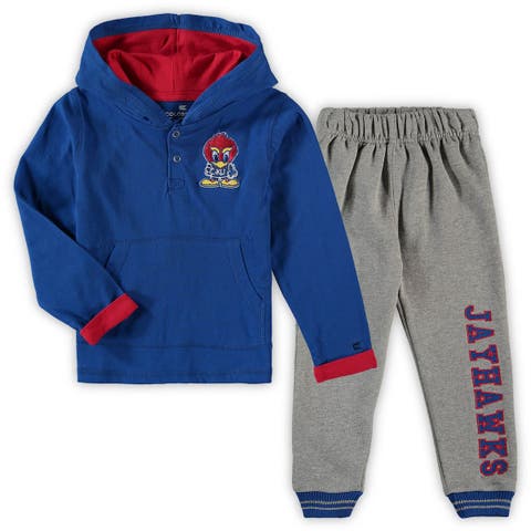 Toddler Kansas City Chiefs Heather Gray/Red Playmaker Hoodie and Pants Set