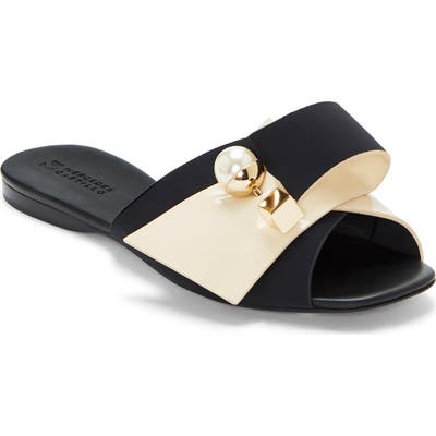 Mercedes Castillo Keria Embellished Slide Sandal, Black