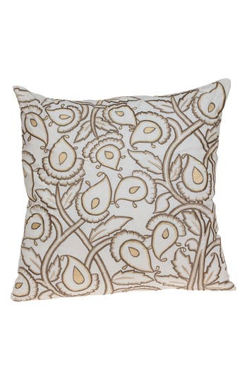 Parkland Collection Celeste Embroidered Throw Pillow In White