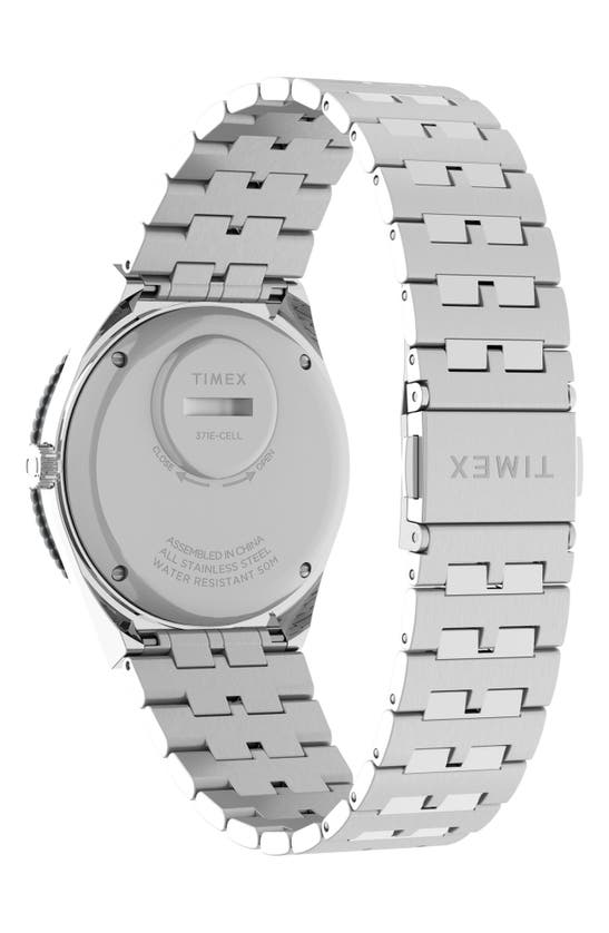 Shop Timex Q Gmt Bracelet Watch, 38mm In Stainless Steel