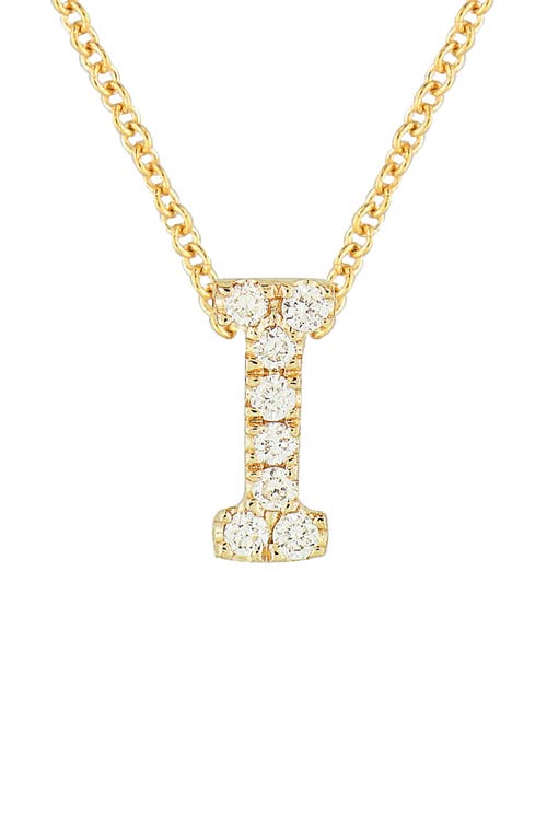 Bony Levy 18k Gold Pavé Diamond Initial Pendant Necklace In 18k Yellow Gold - I