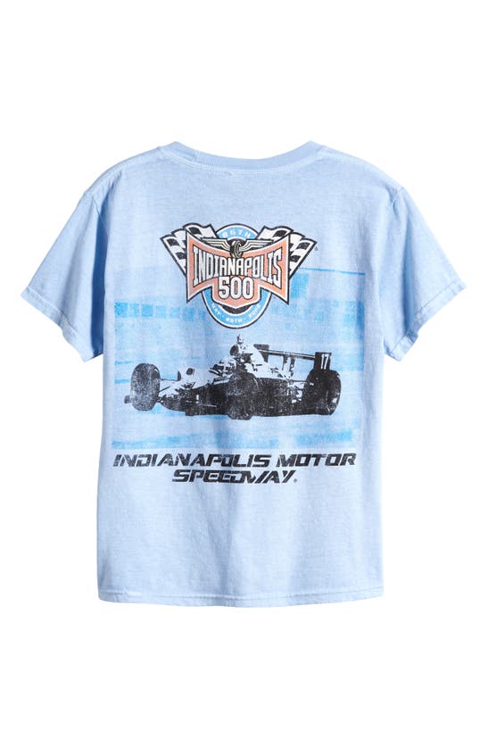 Shop Philcos Kids' Race Car Cotton Graphic T-shirt In Light Blue Pigment