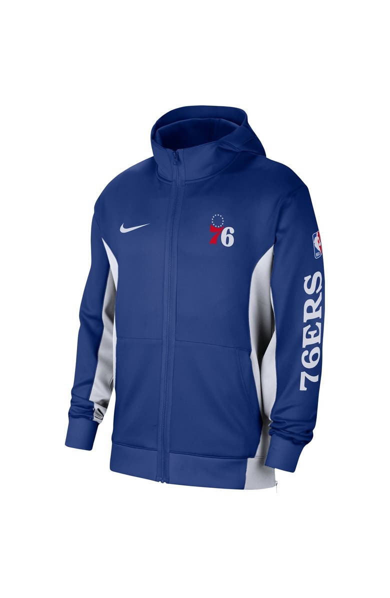 Nike Men's Nike Royal Philadelphia 76ers 2023/24 Authentic Showtime Performance Full-Zip Hoodie