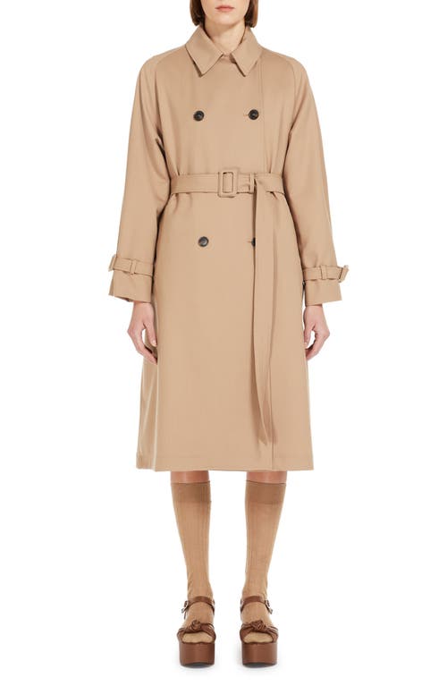 Weekend Max Mara Water Resistant Trench Coat Camel at Nordstrom,