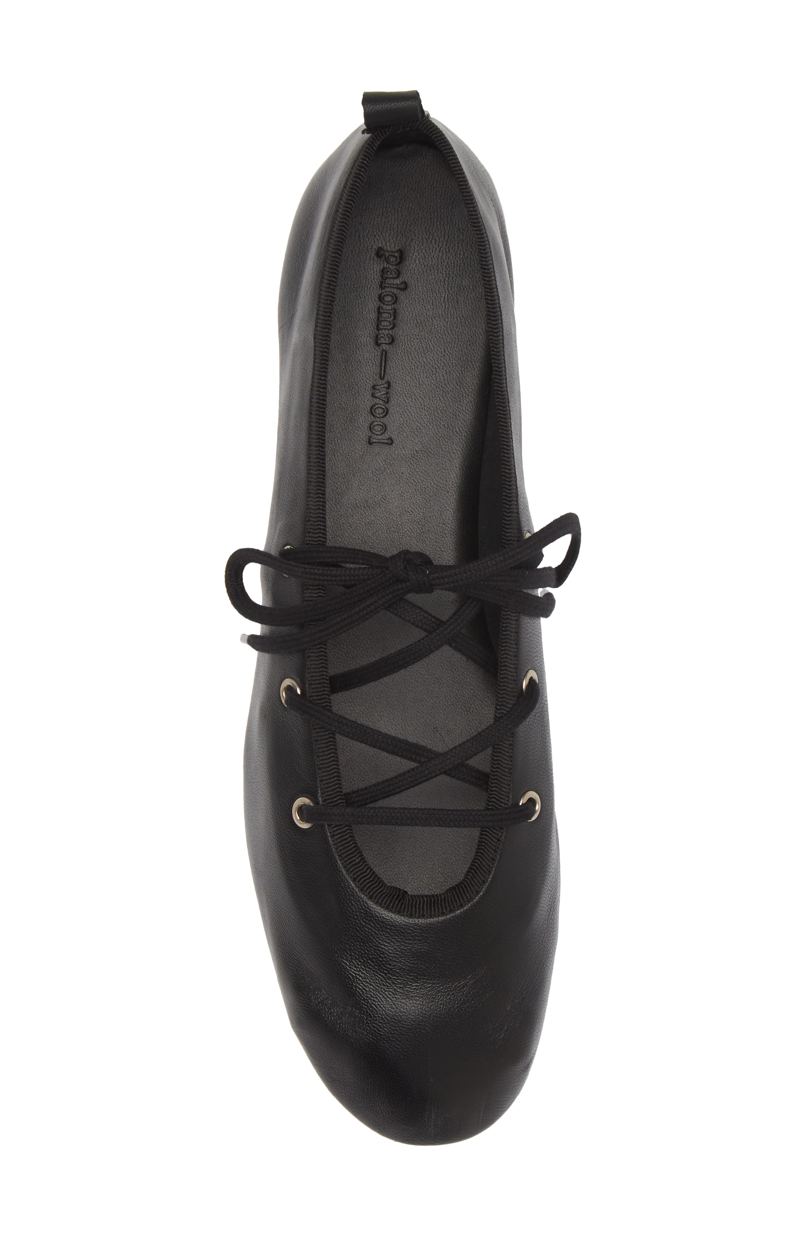 PALOMA WOOL｜FLAT SHOES/LOAFERS (PINA (SH0003-119)) PINA-Black lace-up leather ballerina – Paloma Wool
