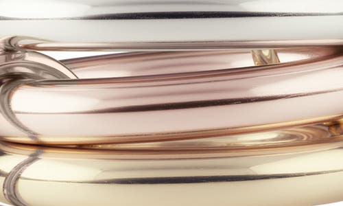 Spinelli Kilcollin Mercury Mixed Metal Linked Ring In Silver/yellow Gold/rose Gold