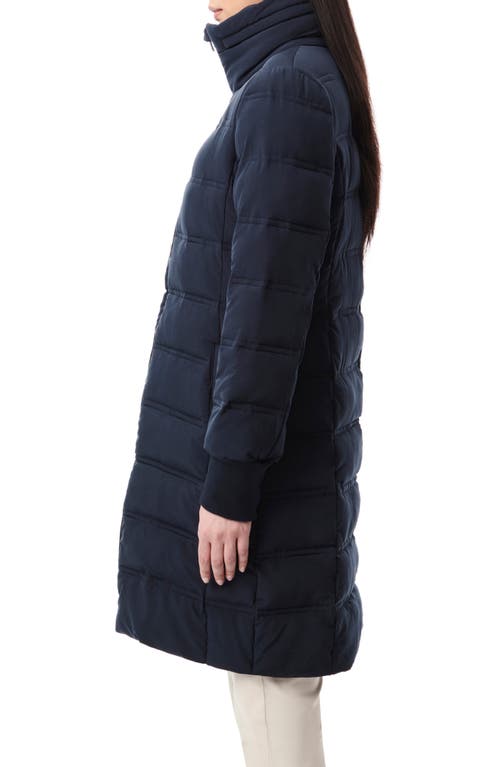Bernardo Stand Collar Puffer Jacket In Navy