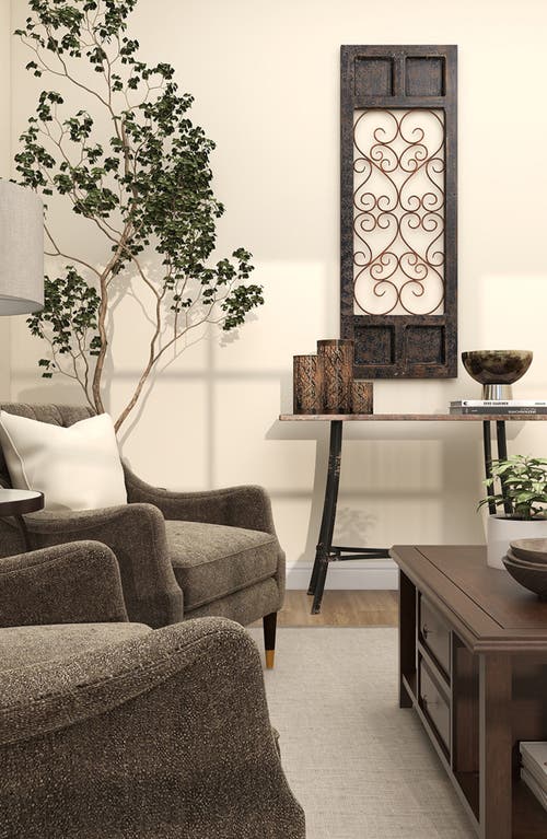 Willow Row Set Of 3 Textured Metal Lantern Candle Holders In Bronze