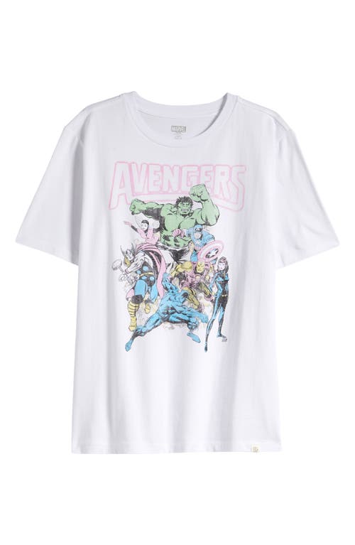 Treasure & Bond Kids' Graphic T-shirt In Ivory Egret Avengers