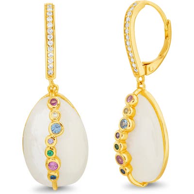 Lesa Michele Mother-Of-Pearl Teardrop Earrings