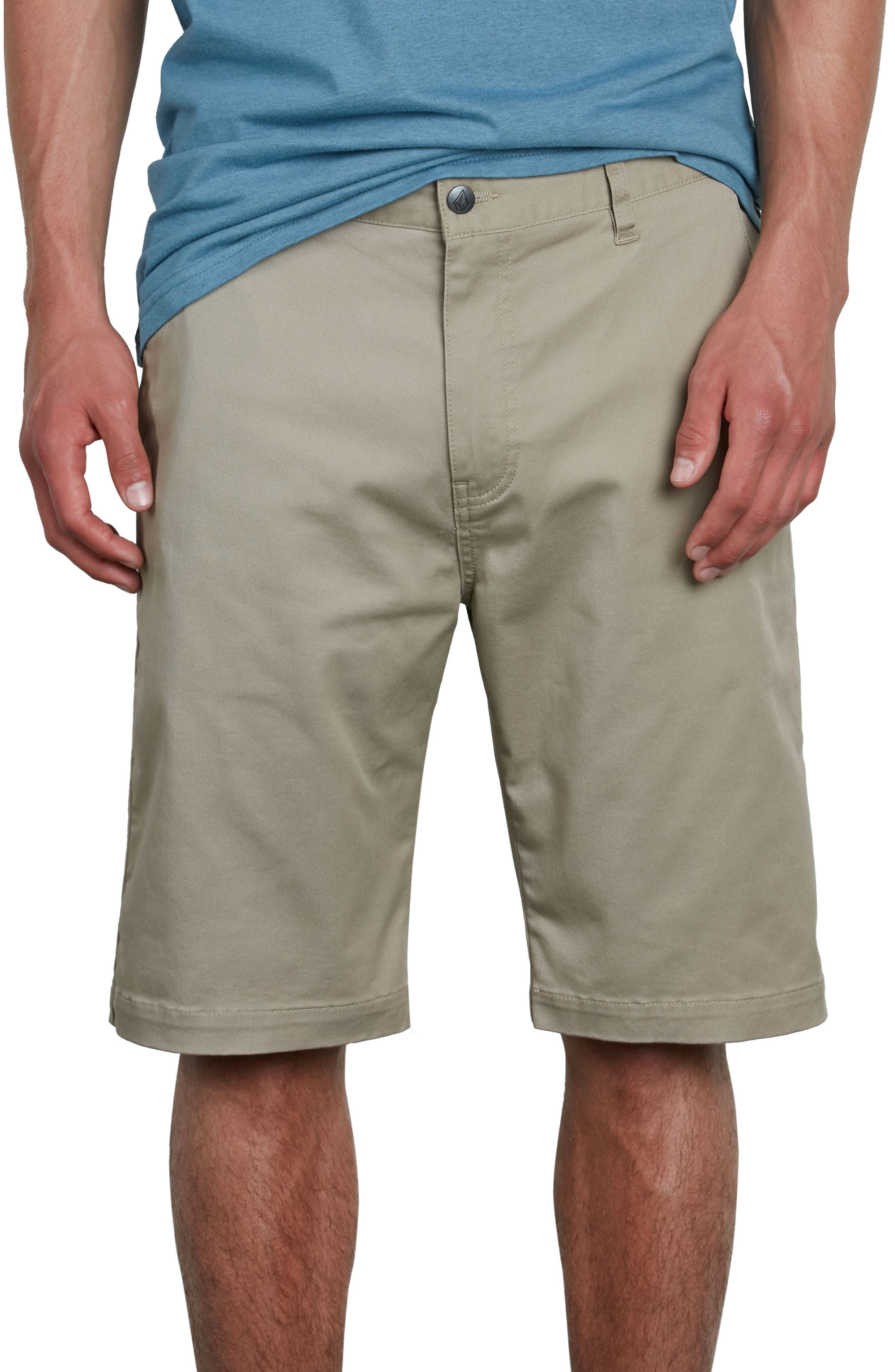 mens skinny khaki shorts