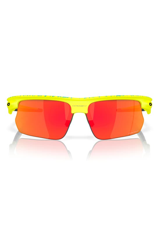 Shop Oakley Bisphaera 68mm Prizm™ Gradient Oversize Polarized Rectangular Sunglasses In Yellow