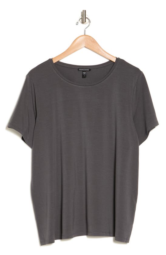 Eileen Fisher Tencel® Lyocell Crewneck T-shirt In Gray