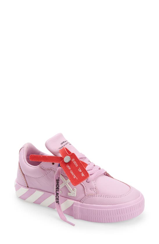 Off-white Kids' Vulcanized Low Top Sneaker In Pink/ White