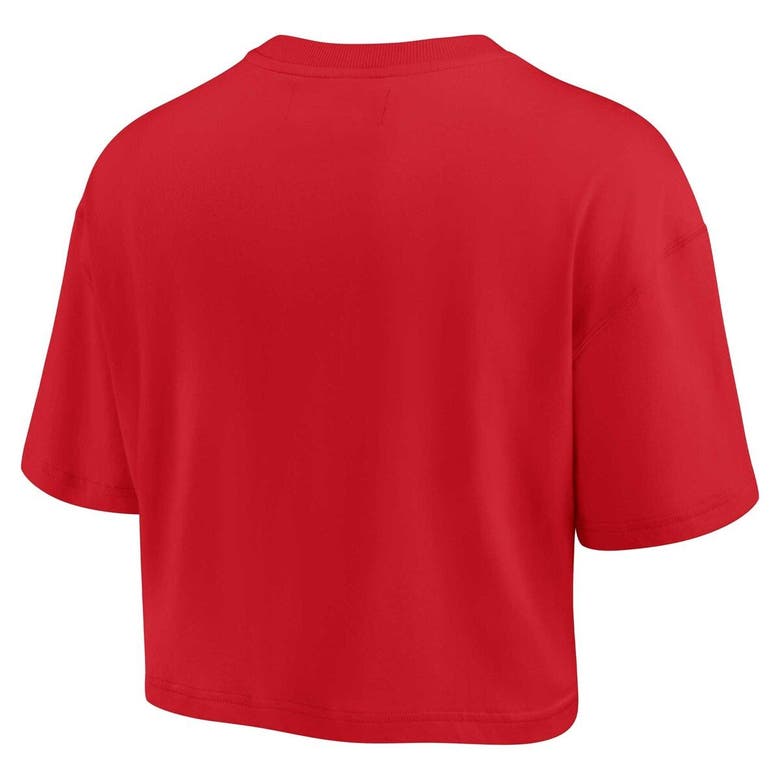 Shop Fanatics Signature Red Georgia Bulldogs Elements Super Soft Boxy Cropped T-shirt