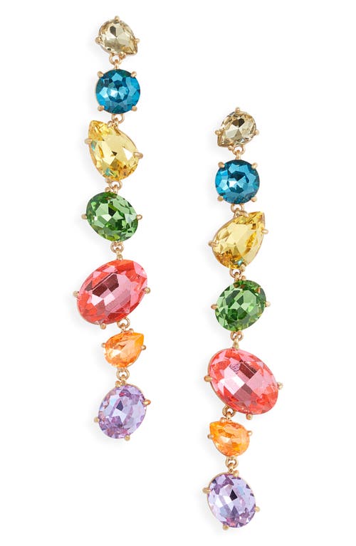 Shop Roxanne Assoulin The Mad Merry Marvelous Crystal Drop Earrings In Gold/multi