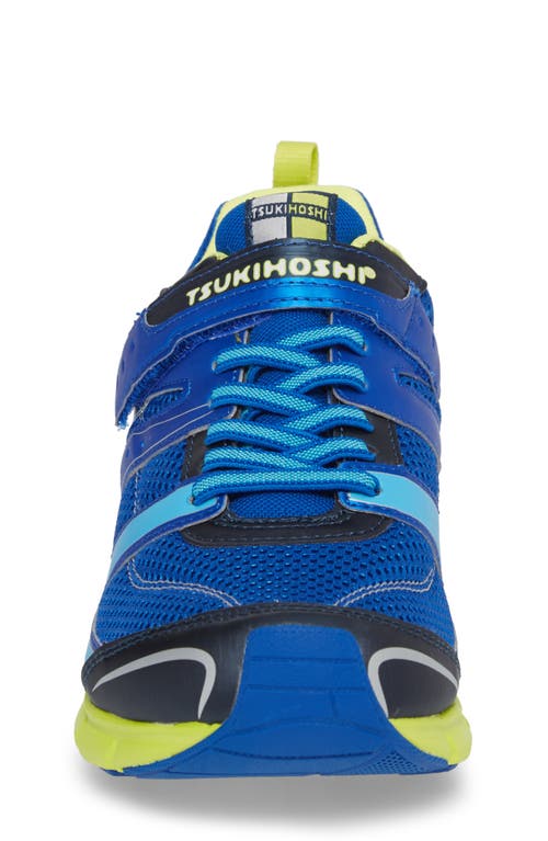 Shop Tsukihoshi Velocity Washable Sneaker In Blue/lime