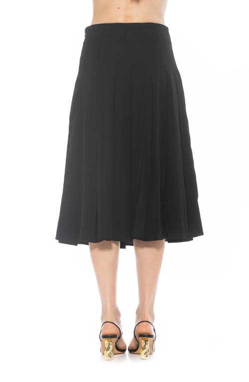 ALEXIA ADMOR ALEXIA ADMOR SHILO PLEATED MIDI SKIRT 