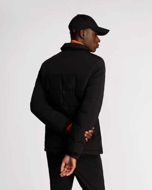 Alpenhaus Berdiac Lightweight Transitional Mixed Media Quilted Jacket In Black