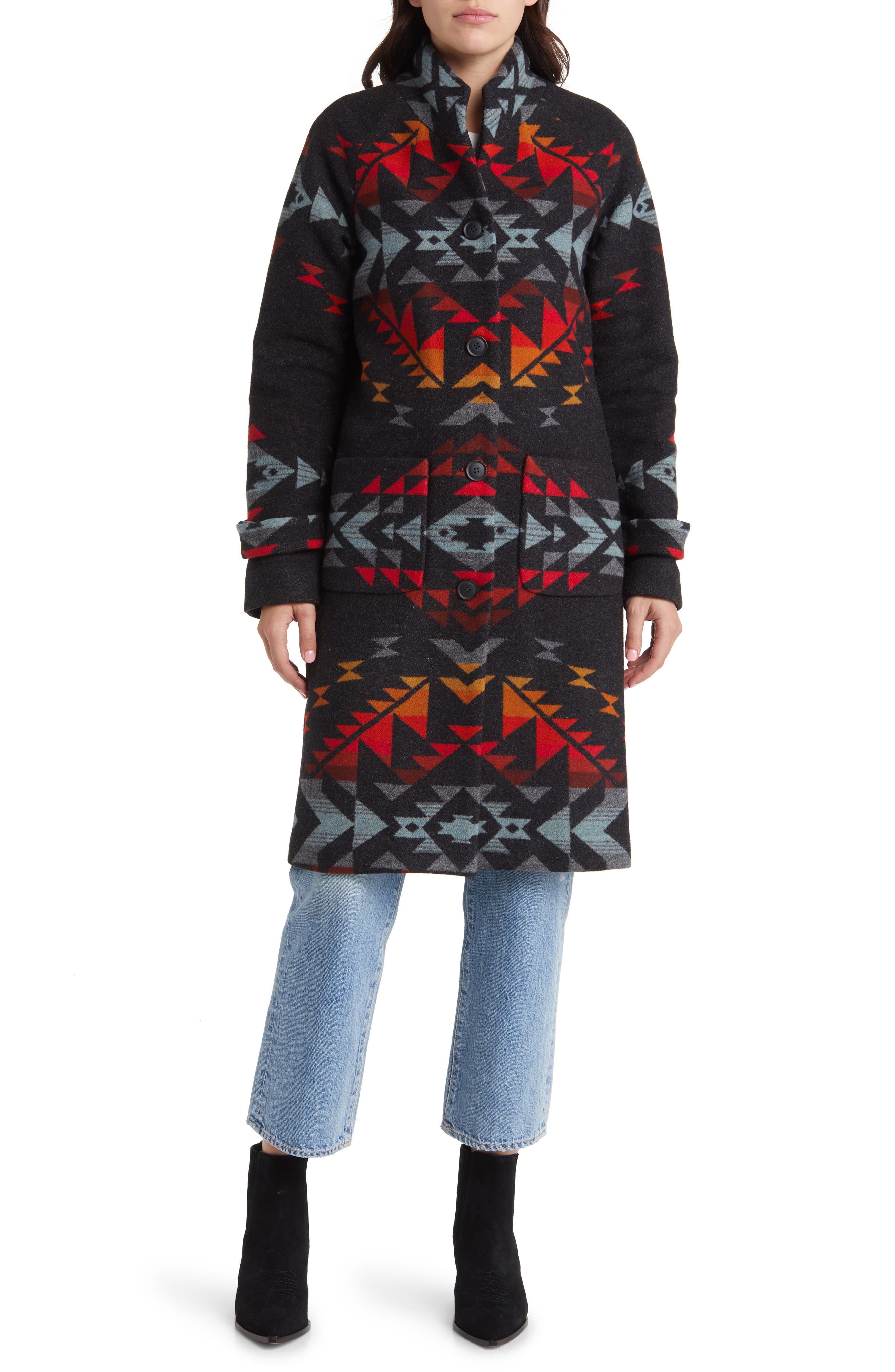 Veste Marine (pea Coat) Pendleton 100% Soie - Taille L (petites) Pour Femme - Occasion Très Bon état