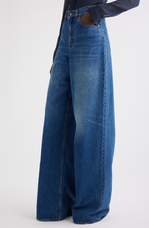 Chloé High-waisted Wide-leg Jeans In Night Blue