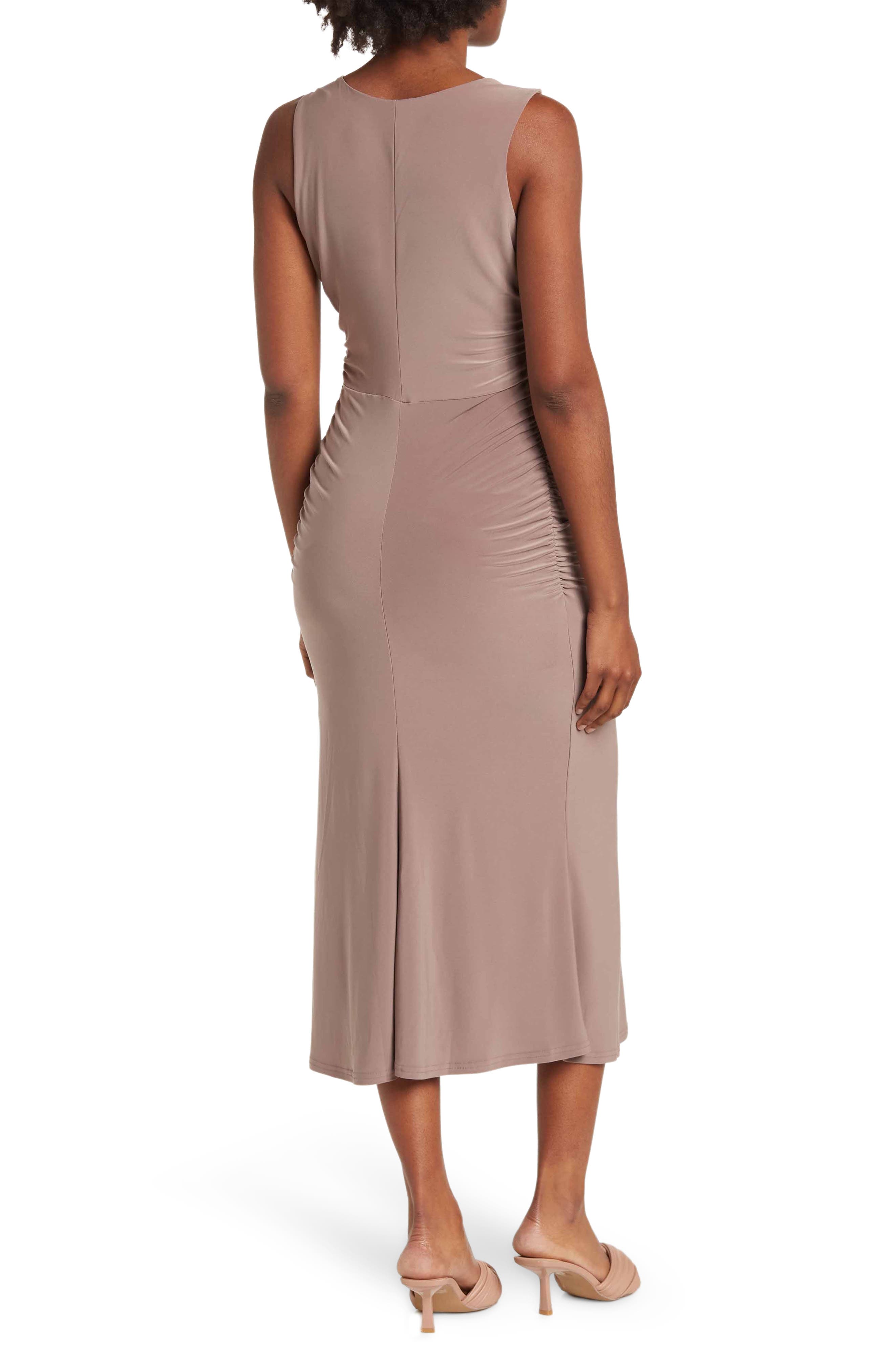 Halogen® Sleeveless Ruched Midi Dress 