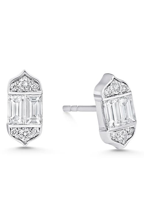 Sara Weinstock Taj Diamond Stud Earrings in 18K Wg at Nordstrom