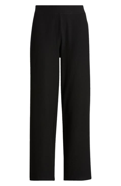 BLACK STRAIGHT LEG PANTS