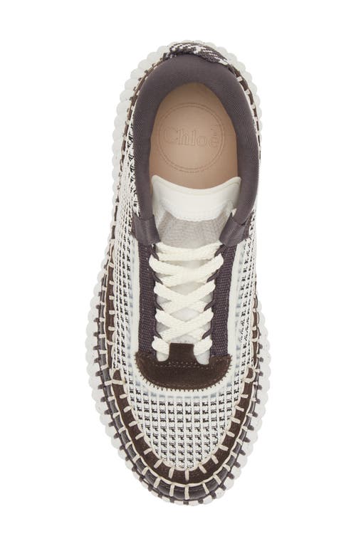 Shop Chloé Nama Platform Sneaker In Black/white