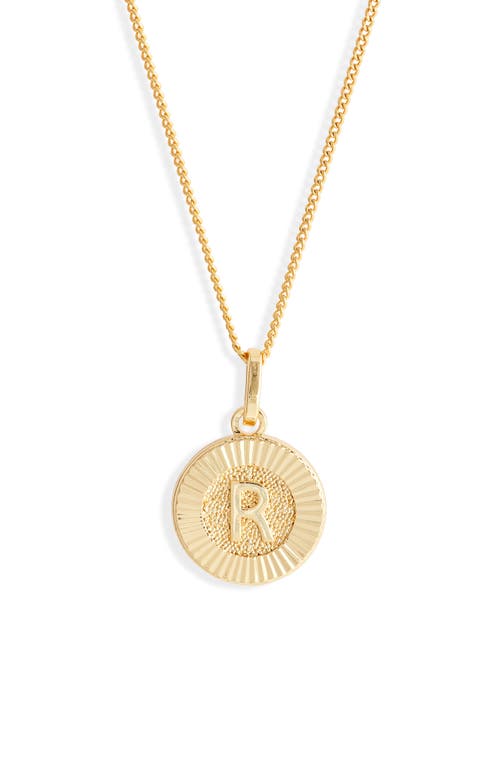 Bracha Initial Medallion Pendant Necklace in Gold - R
