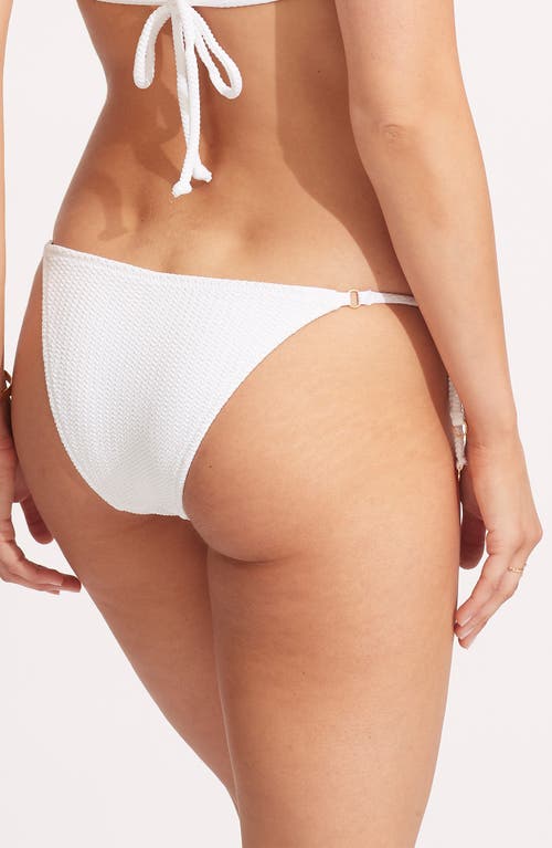 Slider Triangle Bikini Top in White