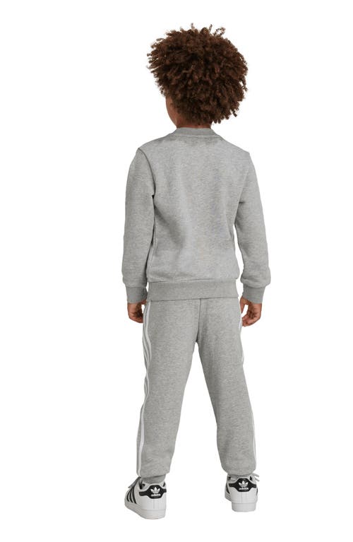 Shop Adidas Originals Adidas Kids' Adicolor Lifestyle Graphic Sweatshirt & Joggers Set In Medium Grey Heather