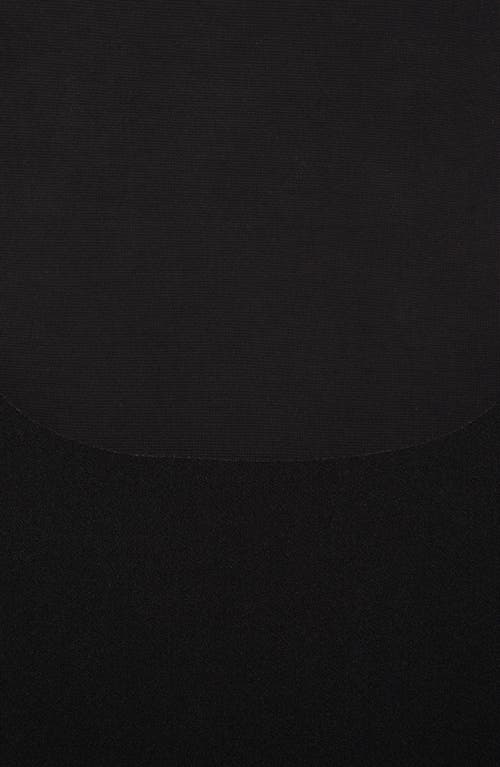 Mango Square Neck Stretch Tank Dress In Black