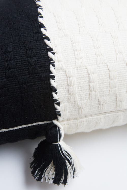 ARCHIVE NEW YORK ARCHIVE NEW YORK ANTIGUA COLORBLOCKED HANDWOVEN COTTON THROW PILLOW | 12X20