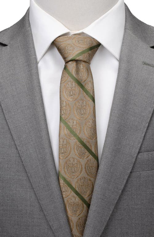 Cufflinks, Inc . I Am Groot Silk Blend Tie & Lapel Pin Gift Set In Brown Multi