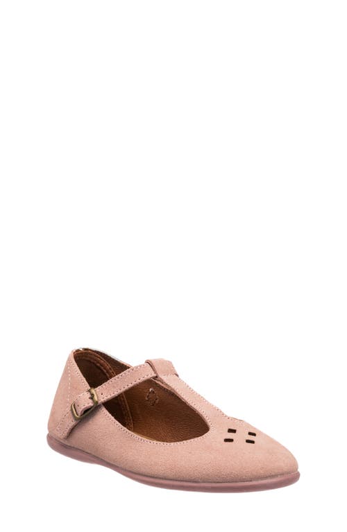 Elephantito Girl's Suede T-bar Flats, Baby/toddler/kids In Rose