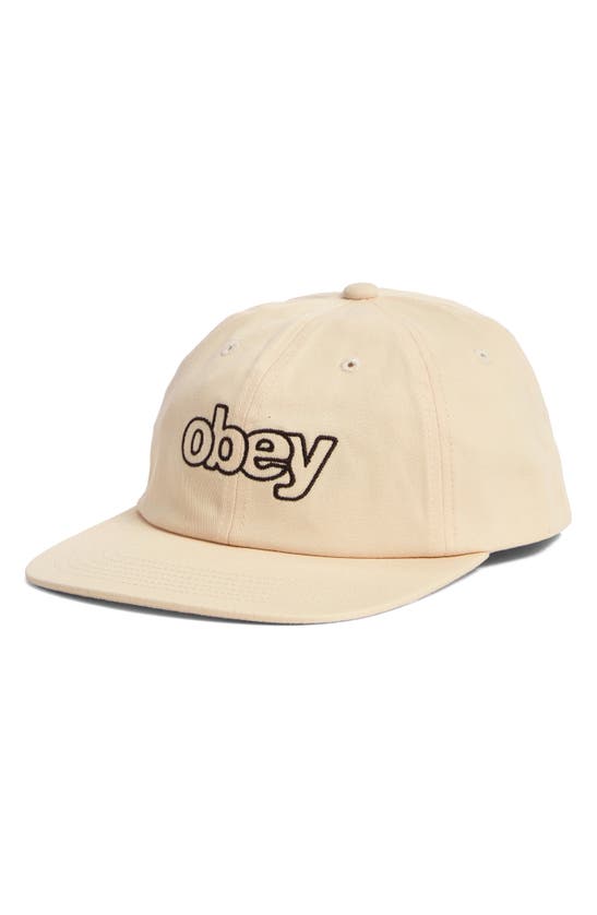 Shop Obey Select Snapback Cap In Unbleached