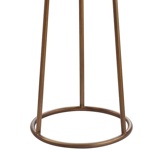 Jonathan Y Stork Feather Metal Led Floor Lamp In Gold