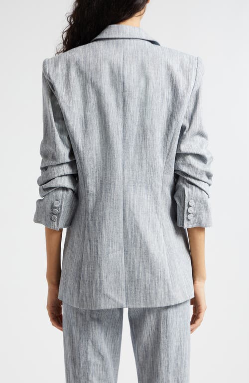 Shop Cinq À Sept Khloe Stretch Cotton Blend Blazer In Indigo/white