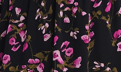 Shop Estelle Tulip Garden Dress In Black/pink