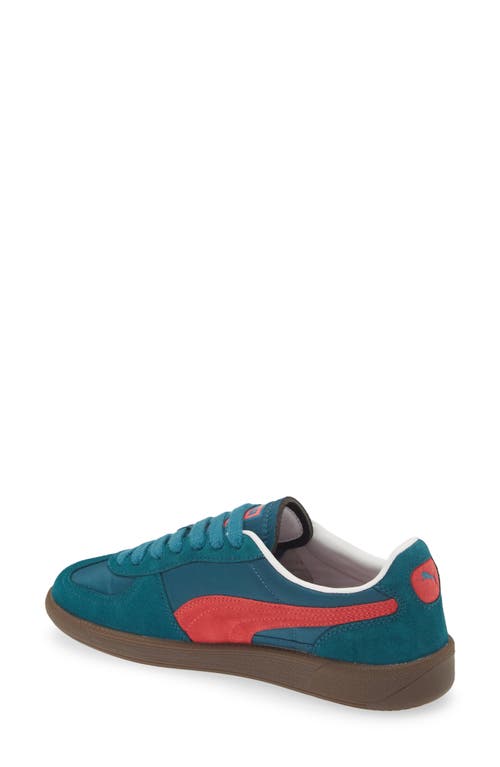 Shop Puma Palermo Play Paris Sneaker In Cold Green-tart Cherry-white