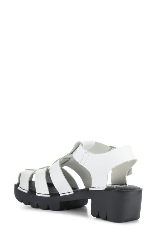 Shop Fly London Emme Platform Fisherman Sandal In Off White Bridle