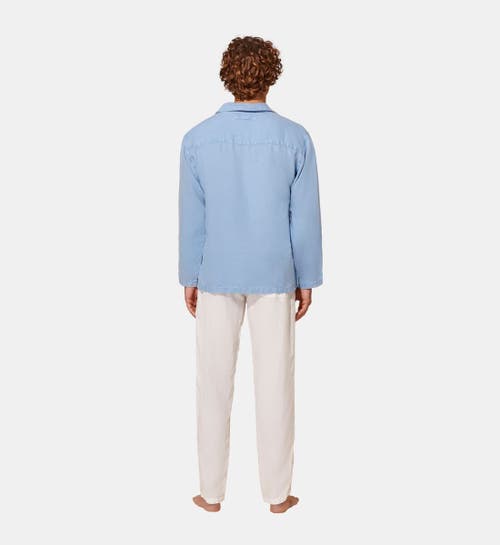 Shop Vilebrequin Linen Mineral Dye Shirt In Source