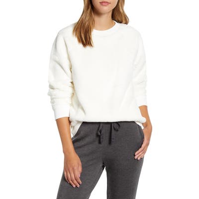 Lou & Grey Issa Fuzzy Sweatshirt, Ivory