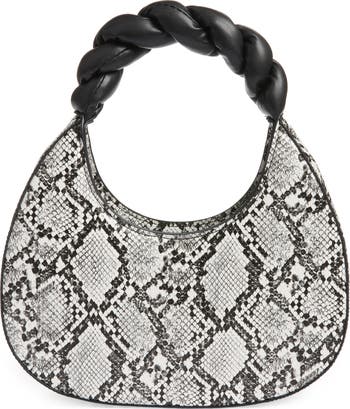 Glyn Snakeskin Print Scoop Hobo Handbag